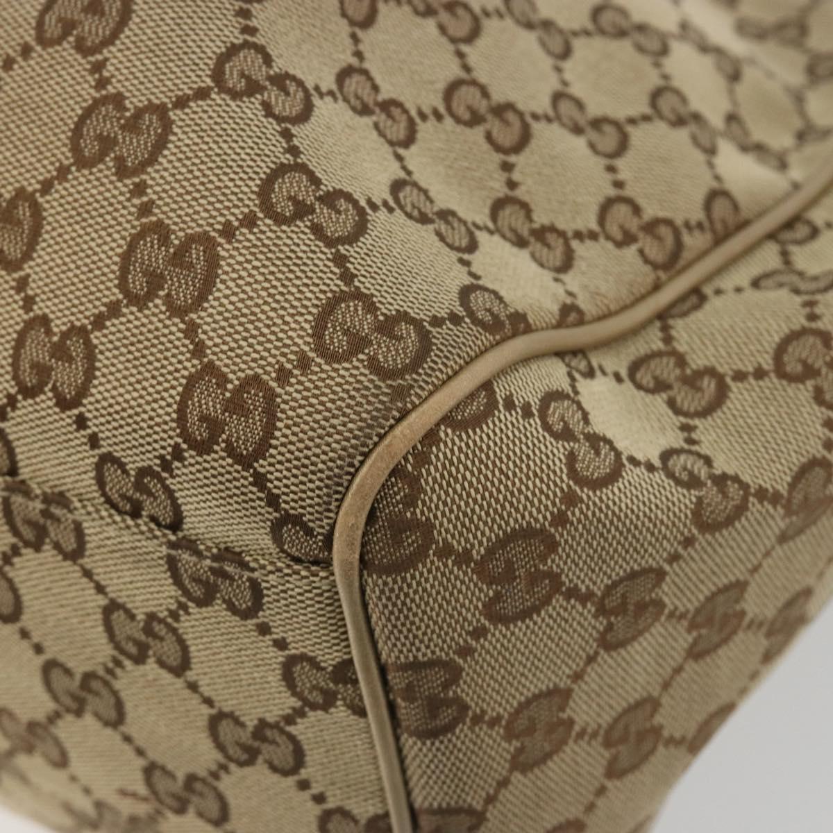 GUCCI GG Canvas Sukey Tote Bag Beige Gold 211944 Auth 193972A
