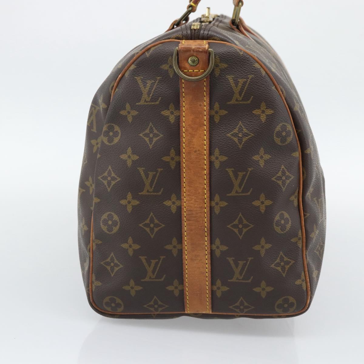 LOUIS VUITTON Monogram Keepall Bandouliere 45 Boston Bag M41418 LV Auth 193977