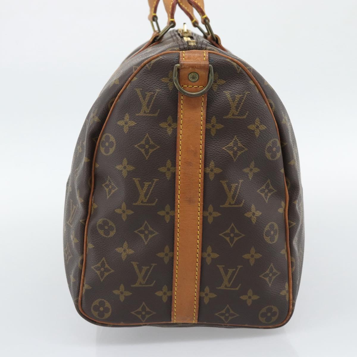 LOUIS VUITTON Monogram Keepall Bandouliere 45 Boston Bag M41418 LV Auth 193977