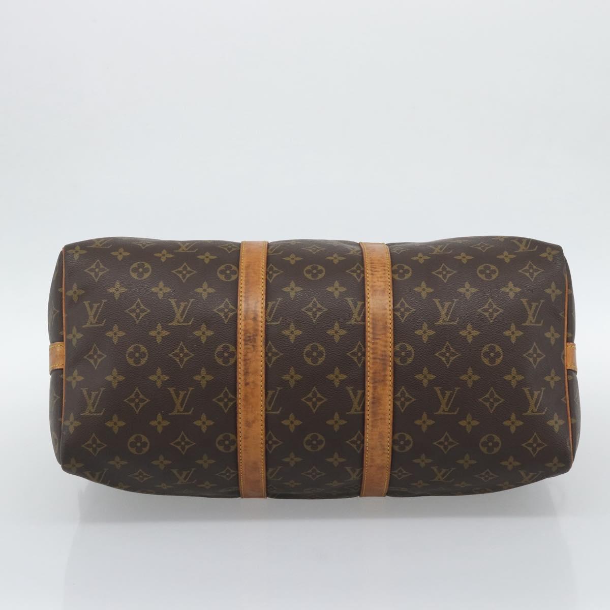 LOUIS VUITTON Monogram Keepall Bandouliere 45 Boston Bag M41418 LV Auth 193977