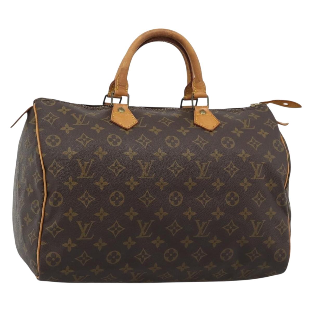 LOUIS VUITTON Monogram Speedy 35 Hand Bag M41524 LV Auth 193979A