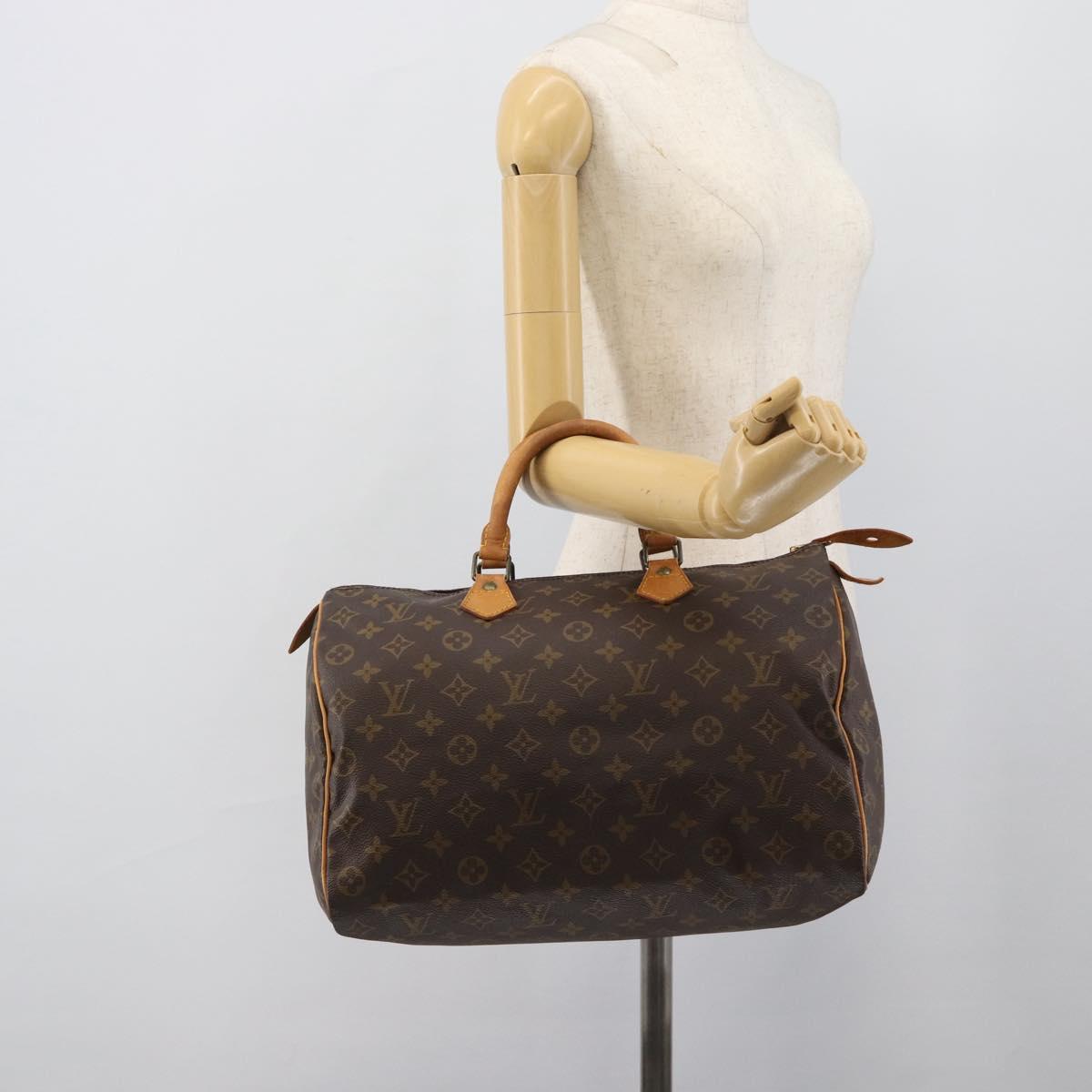 LOUIS VUITTON Monogram Speedy 35 Hand Bag M41524 LV Auth 193979A