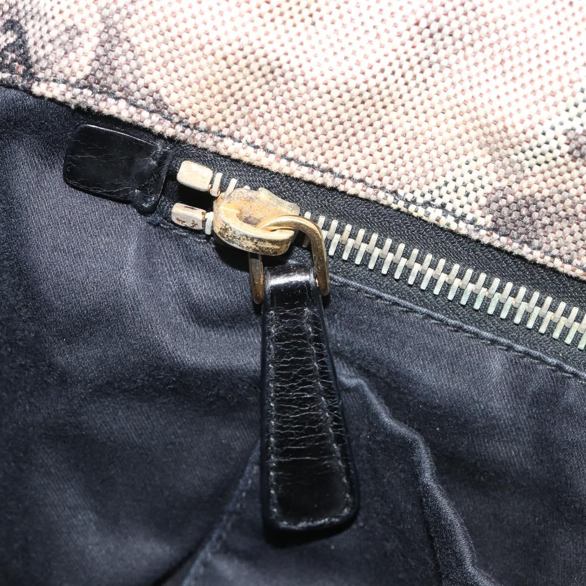 Miu Miu Tote Bag Canvas Beige Gold Auth 193986