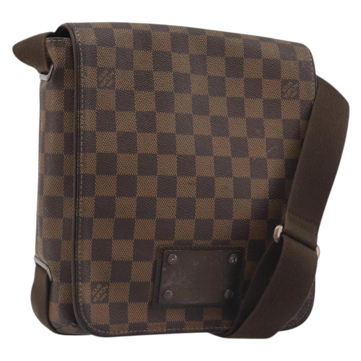 LOUIS VUITTON Damier Ebene Brooklyn PM Shoulder Bag N51210 LV Auth 193987