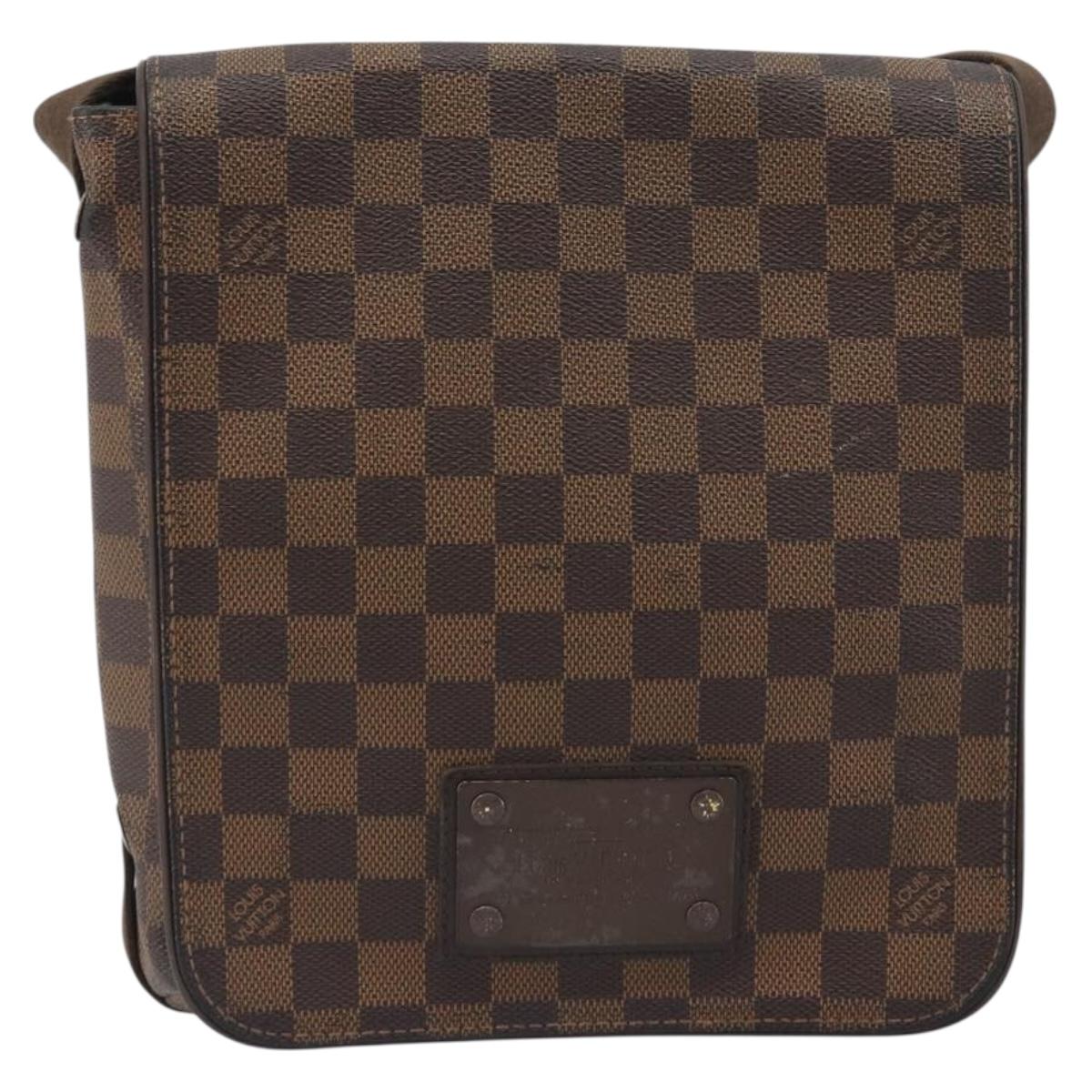 LOUIS VUITTON Damier Ebene Brooklyn PM Shoulder Bag N51210 LV Auth 193987