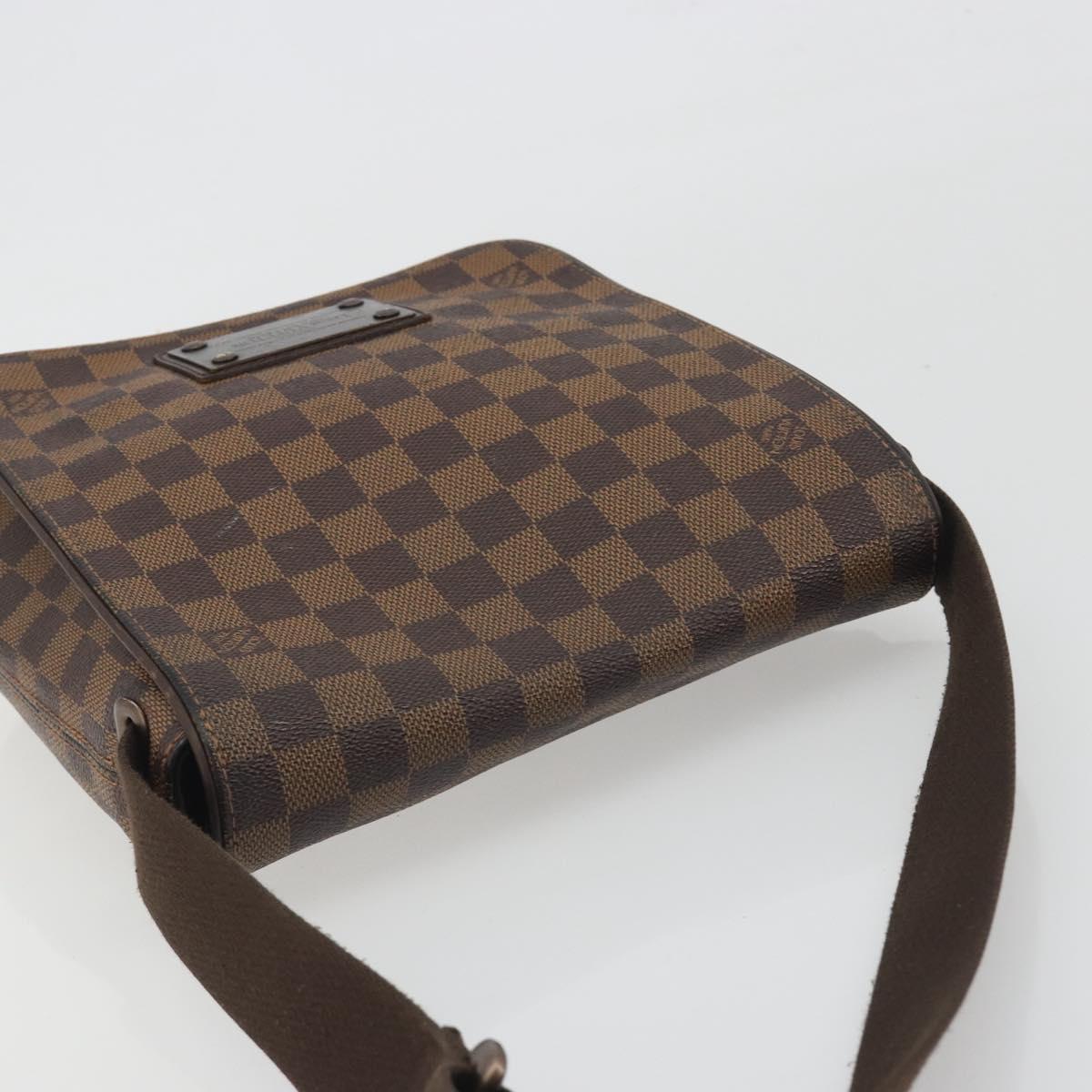 LOUIS VUITTON Damier Ebene Brooklyn PM Shoulder Bag N51210 LV Auth 193987