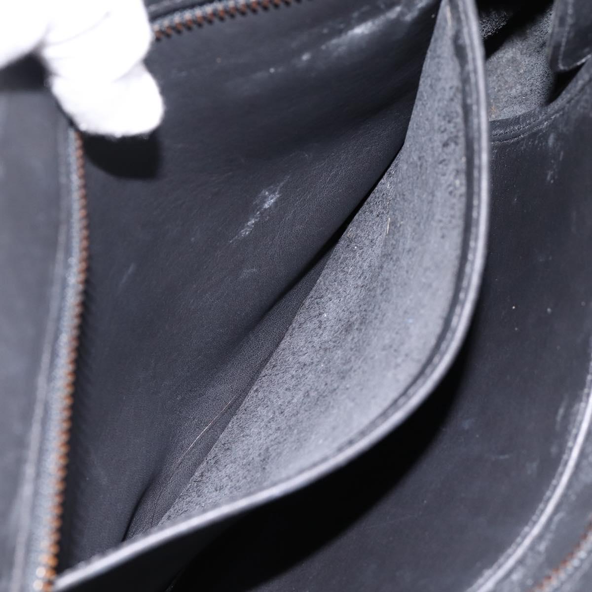 Coach Shoulder Bag Leather Black Gold Auth 193995