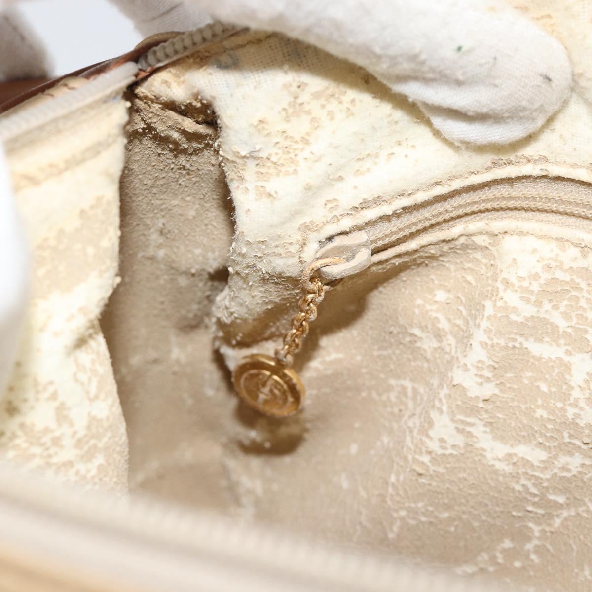 GUCCI Shoulder Bag Suede Outlet Beige Gold 007 090 0213 Auth 194001