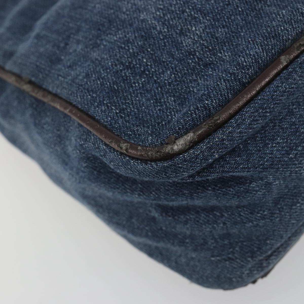 FENDI Hand Bag Denim Blue Auth 194002
