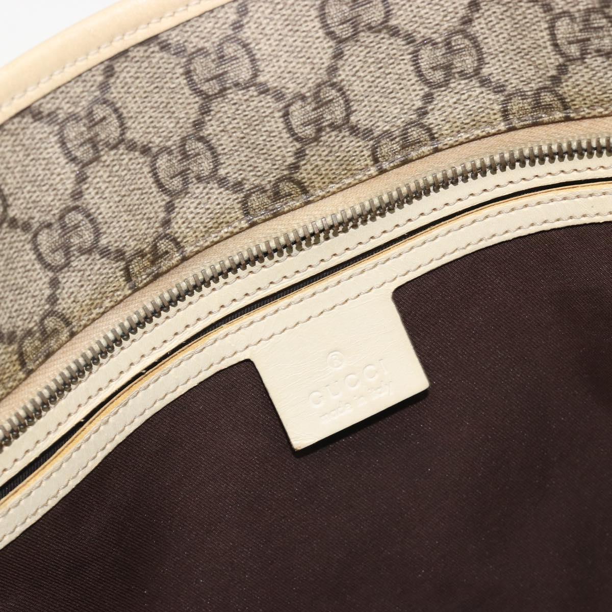 GUCCI GG Supreme Tote Bag PVC Beige 211137 Auth 194013