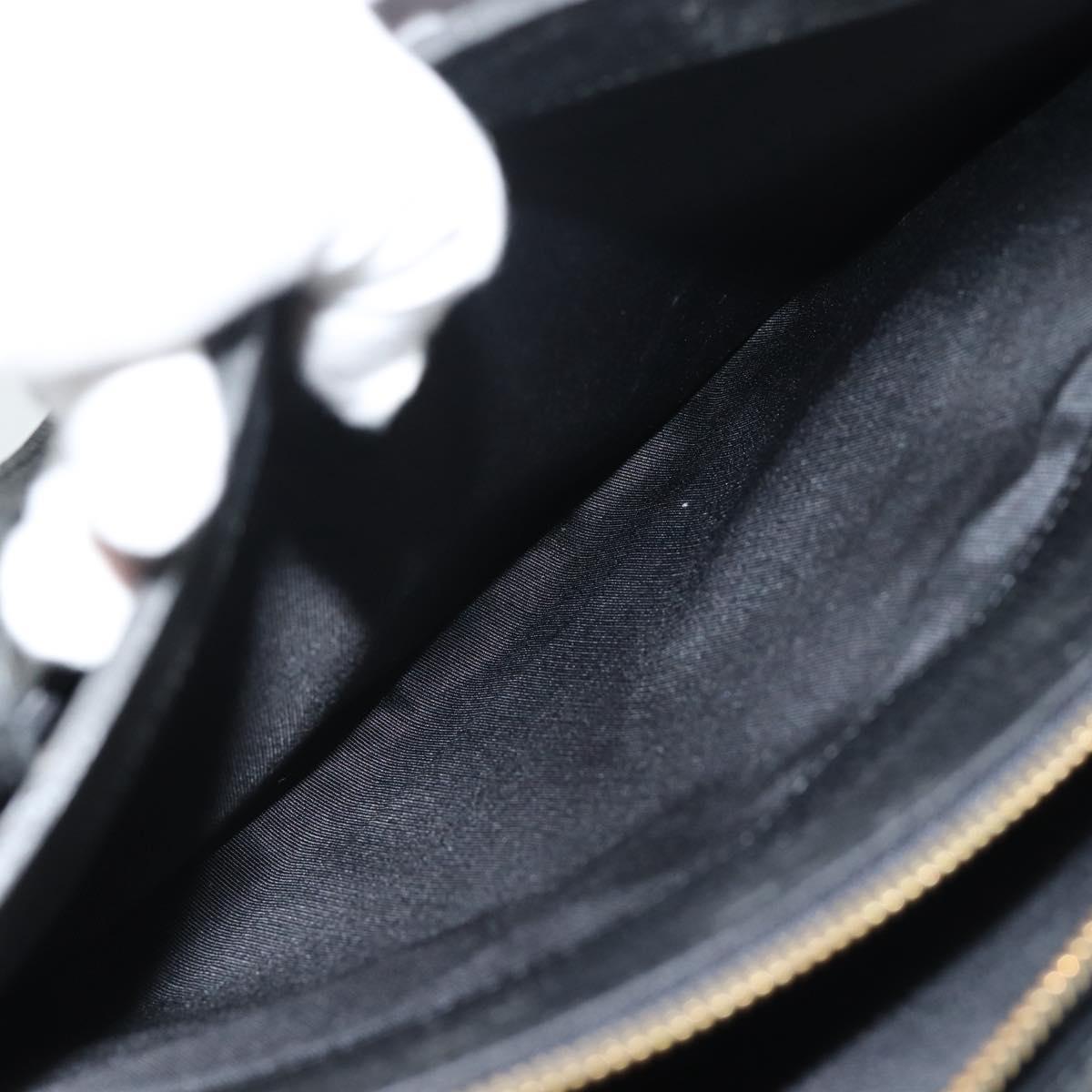 SAINT LAURENT Tote Bag Leather Black Gold Auth 194015