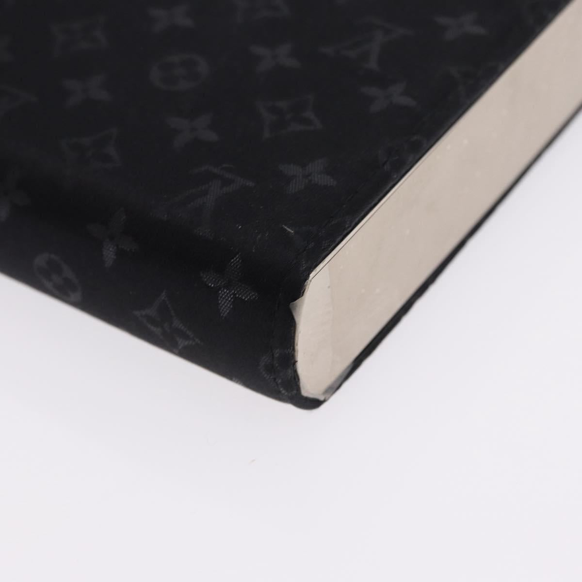 LOUIS VUITTON Monogram Satin Ange GM Hand Bag Black M92100 LV Auth 194018
