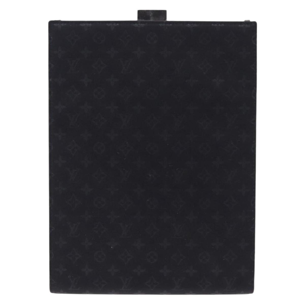 LOUIS VUITTON Monogram Satin Ange GM Hand Bag Black M92100 LV Auth 194018