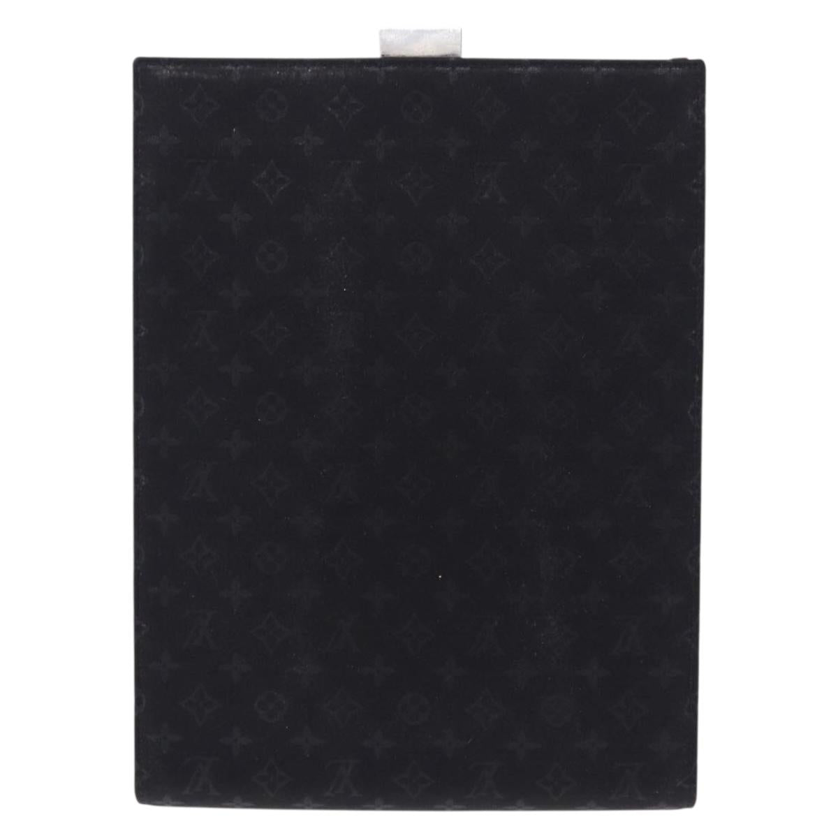 LOUIS VUITTON Monogram Satin Ange GM Hand Bag Black M92100 LV Auth 194018