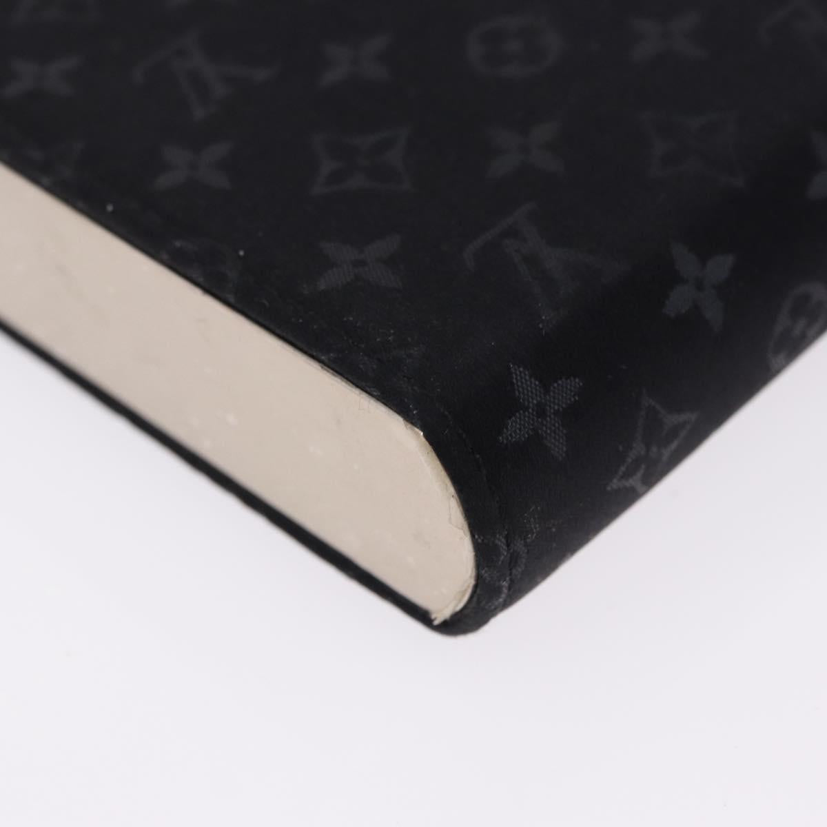 LOUIS VUITTON Monogram Satin Ange GM Hand Bag Black M92100 LV Auth 194018