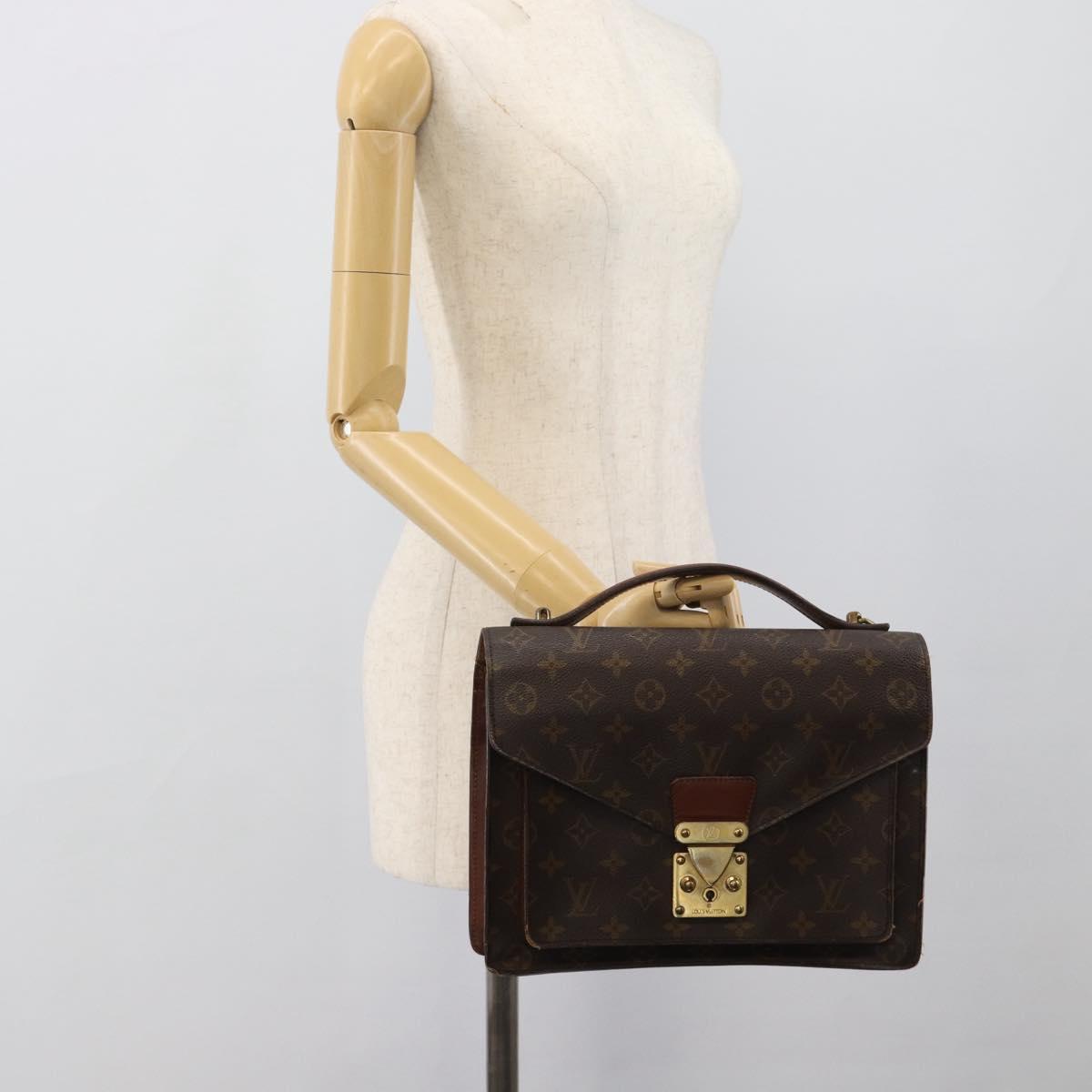 LOUIS VUITTON Monogram Monceau 28 Hand Bag M51185 LV Auth 194022