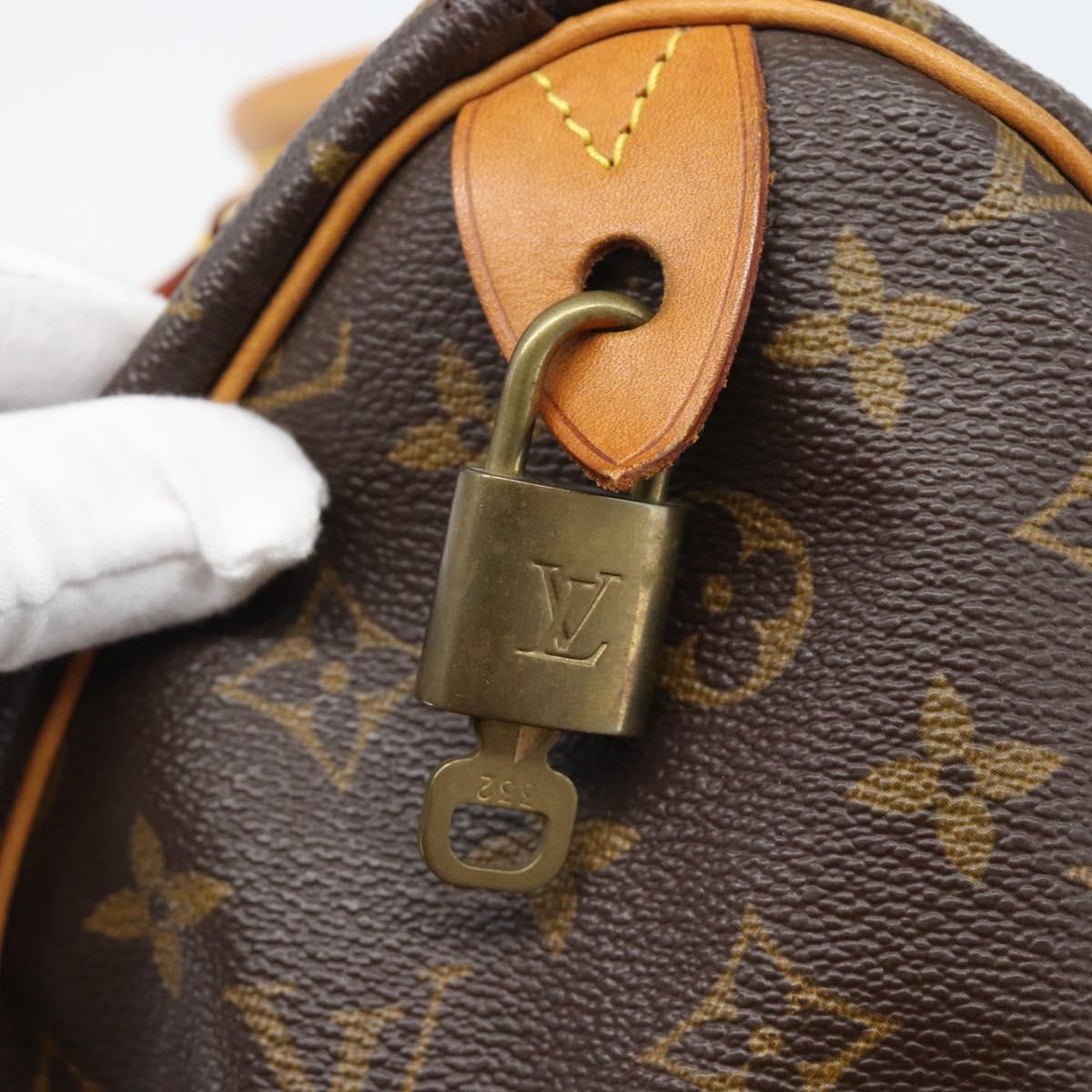 LOUIS VUITTON Monogram Speedy 35 Hand Bag M41524 LV Auth 194030V