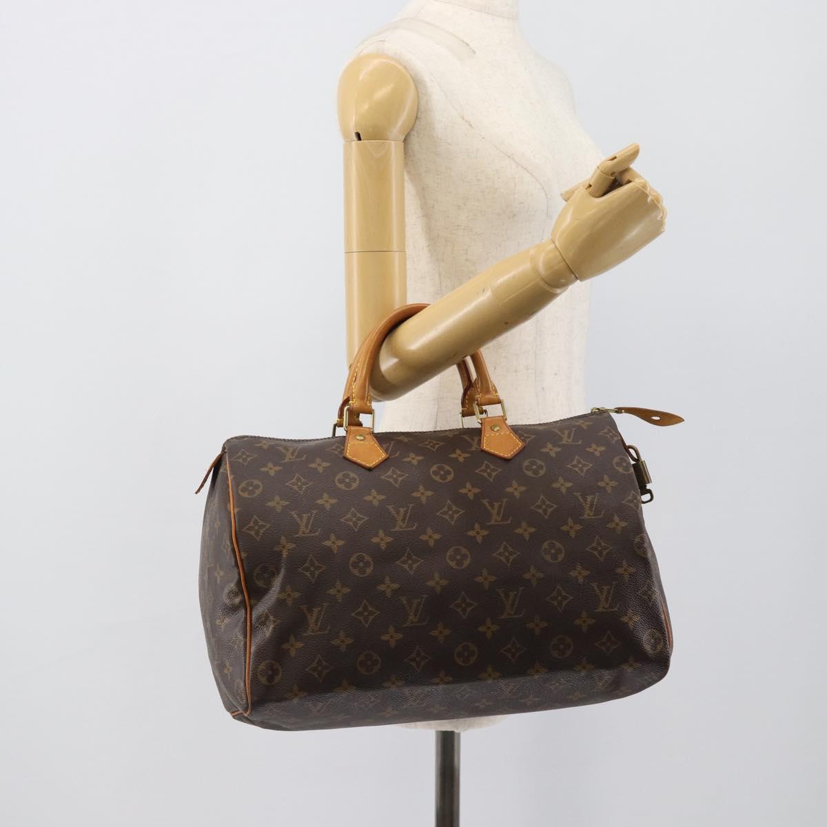 LOUIS VUITTON Monogram Speedy 35 Hand Bag M41524 LV Auth 194030V
