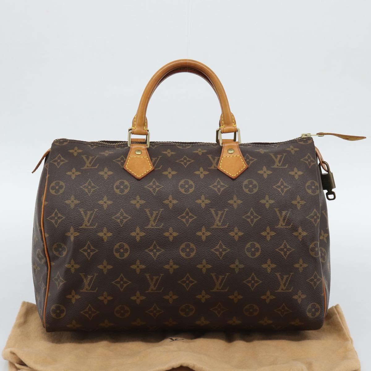 LOUIS VUITTON Monogram Speedy 35 Hand Bag M41524 LV Auth 194030V