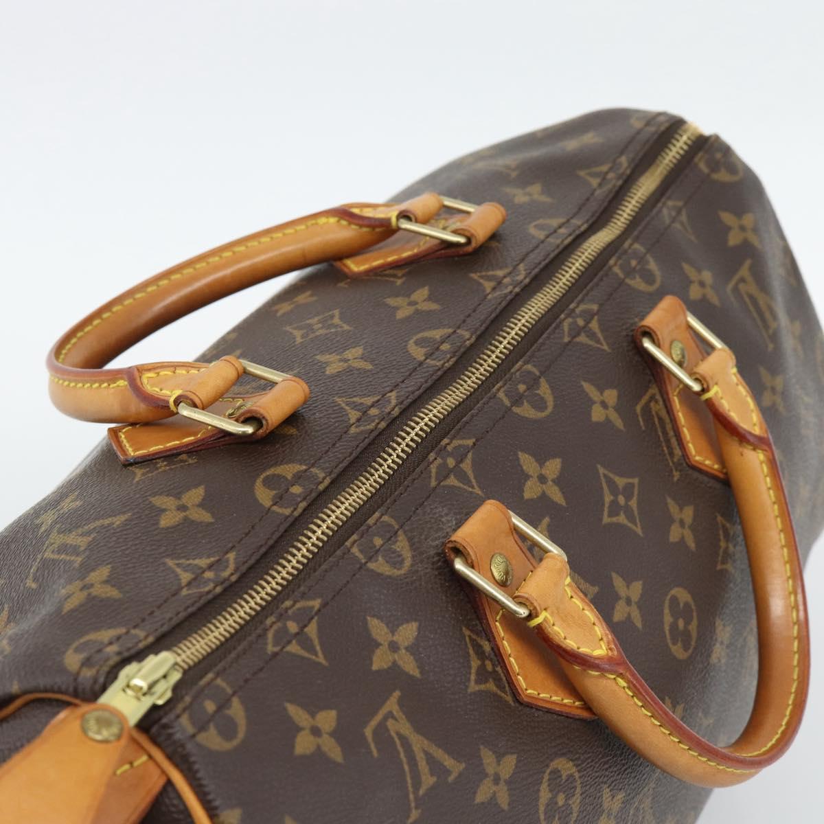 LOUIS VUITTON Monogram Speedy 35 Hand Bag M41524 LV Auth 194030V