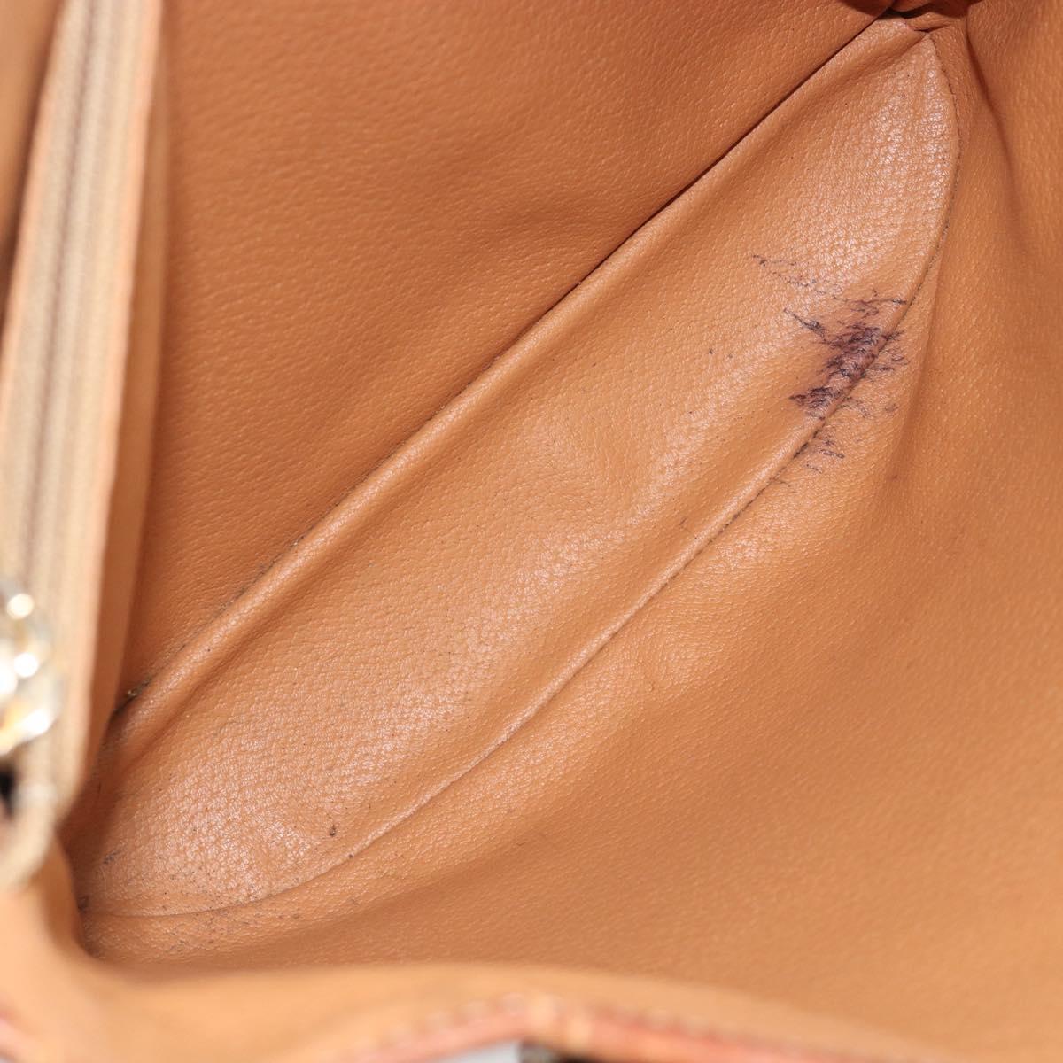 CELINE Macadam Canvas Tote Bag PVC Leather Brown Gold Auth 194037