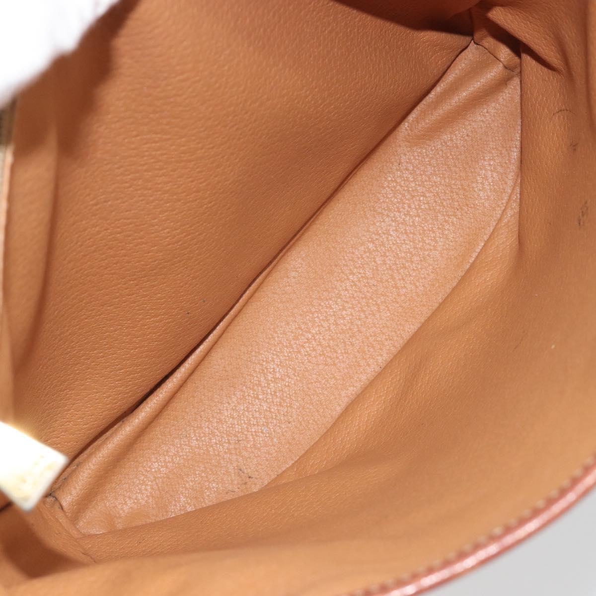 CELINE Macadam Canvas Tote Bag PVC Leather Brown Gold Auth 194037