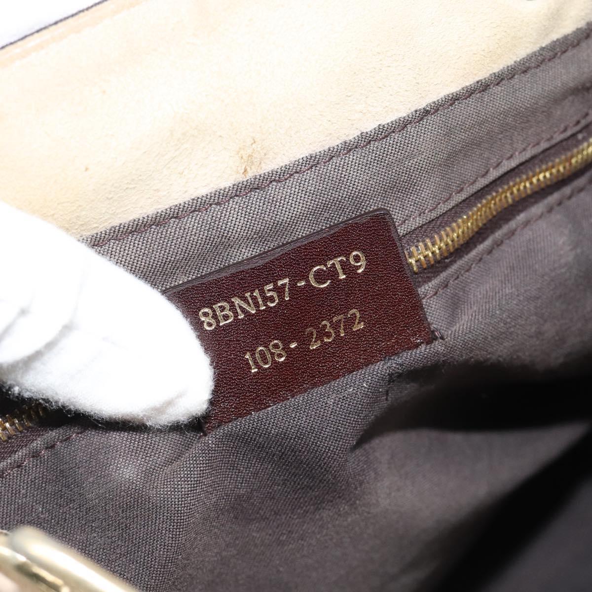 FENDI Zucca Canvas Hand Bag Black Brown Auth 194038