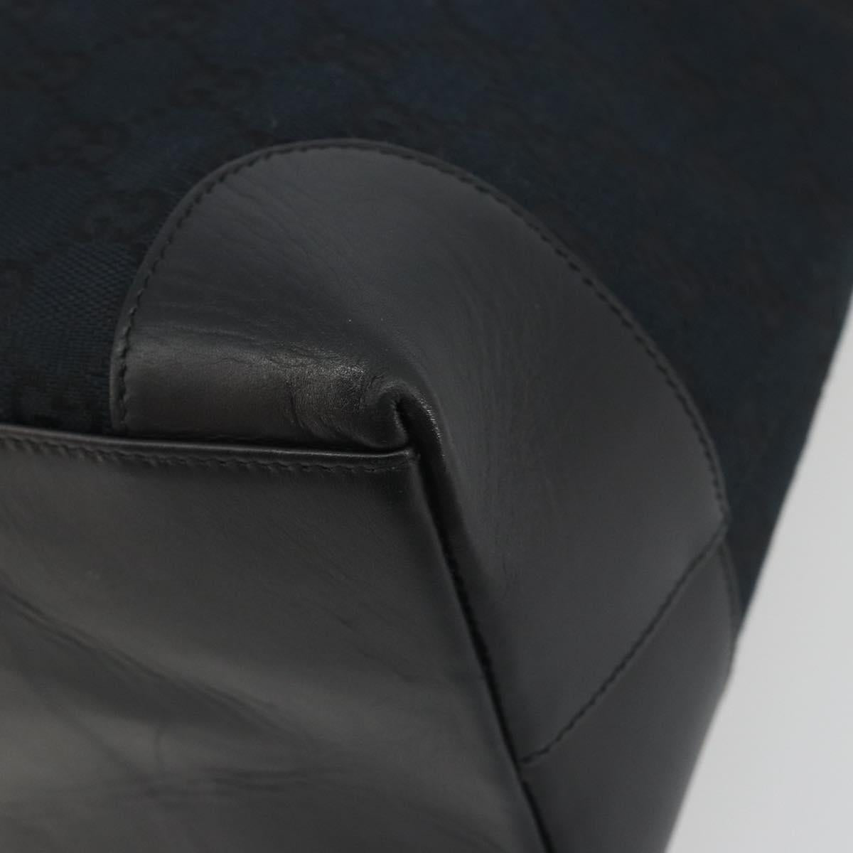 GUCCI GG Canvas Hand Bag Black 002 1121 1669 Auth 194041A