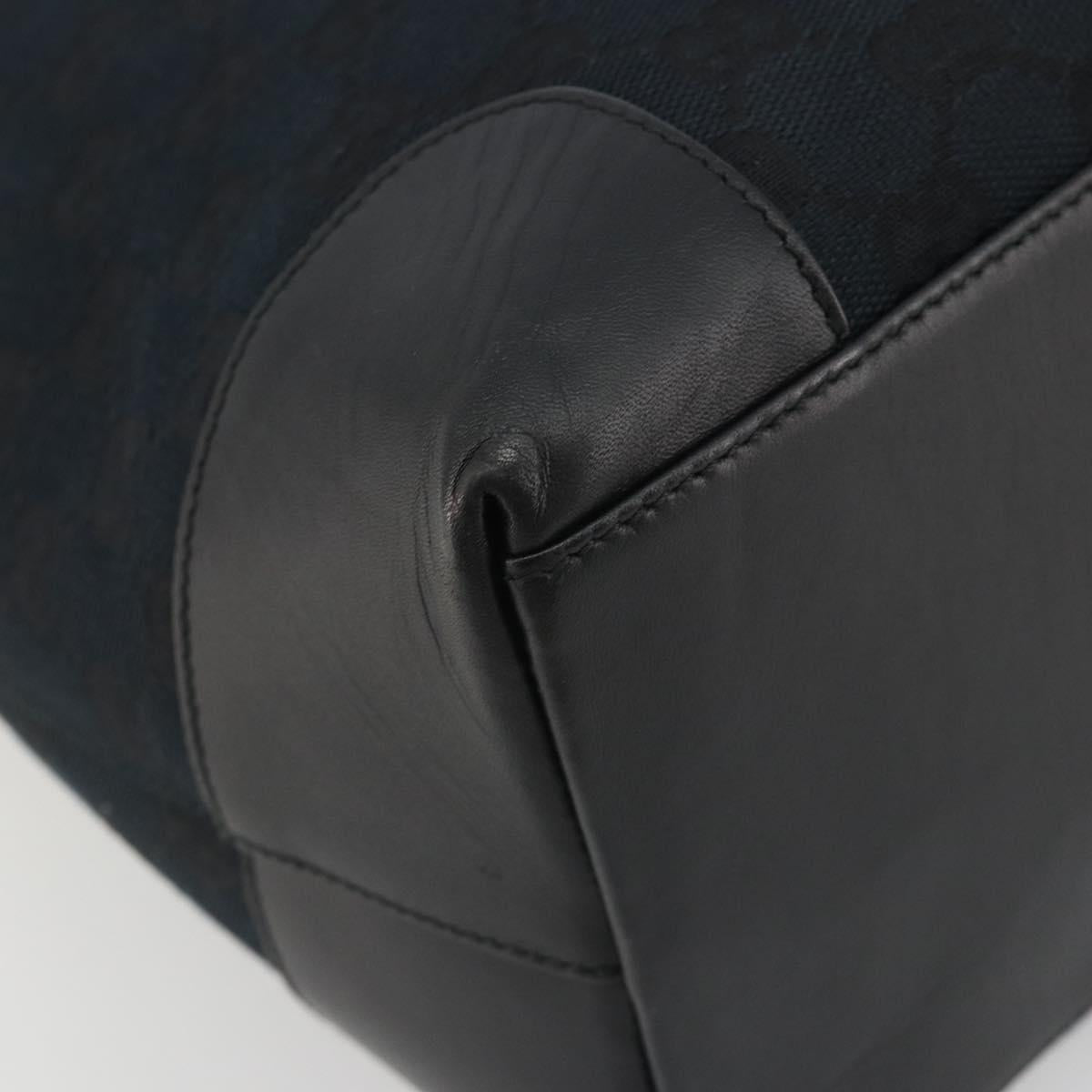 GUCCI GG Canvas Hand Bag Black 002 1121 1669 Auth 194041A