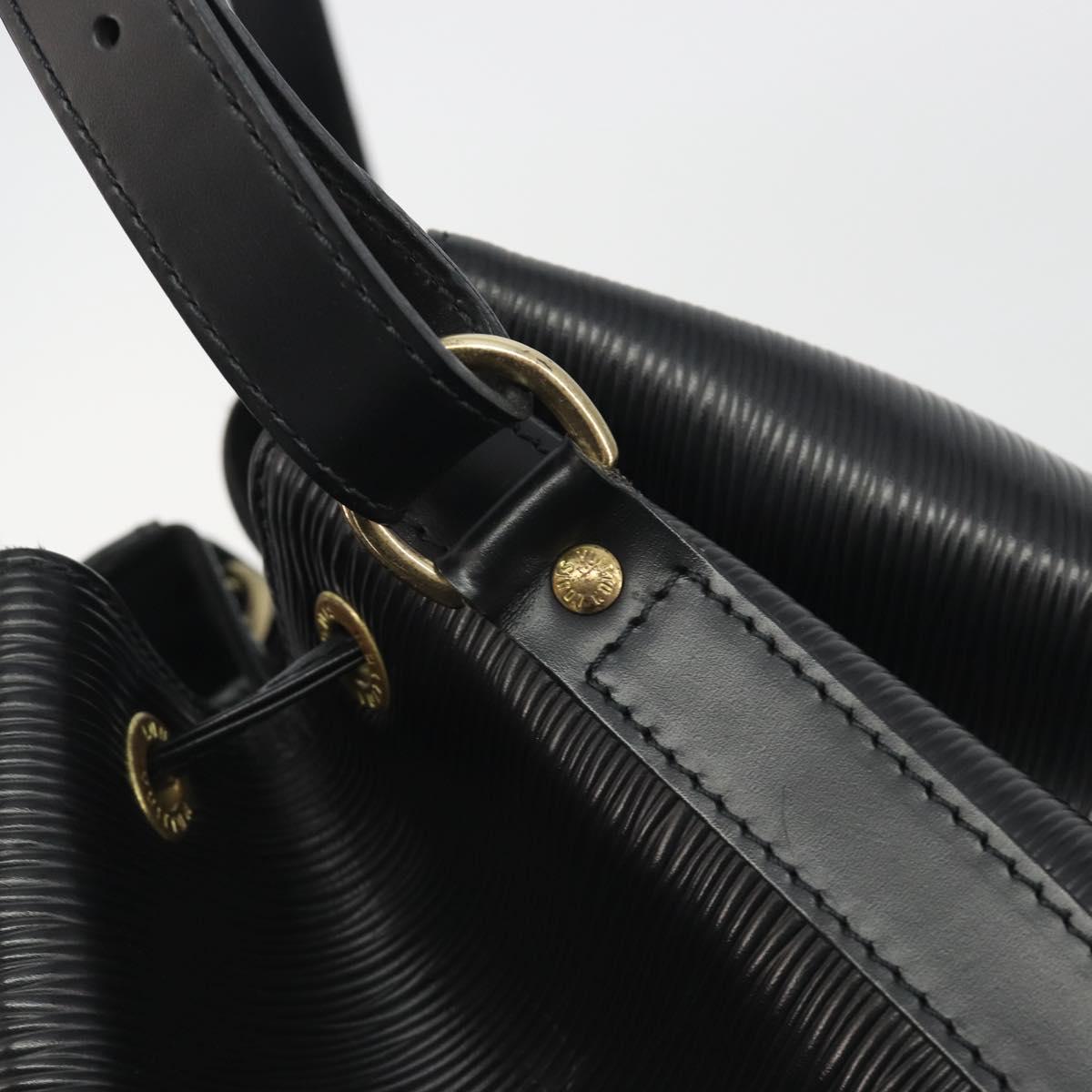 LOUIS VUITTON Epi Petit Noe Shoulder Bag Black M44102 LV Auth 194044V