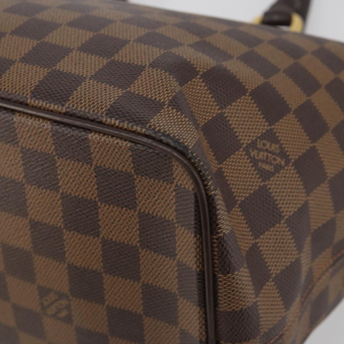 LOUIS VUITTON Damier Ebene Saleya MM Tote Bag N51182 LV Auth 194048V