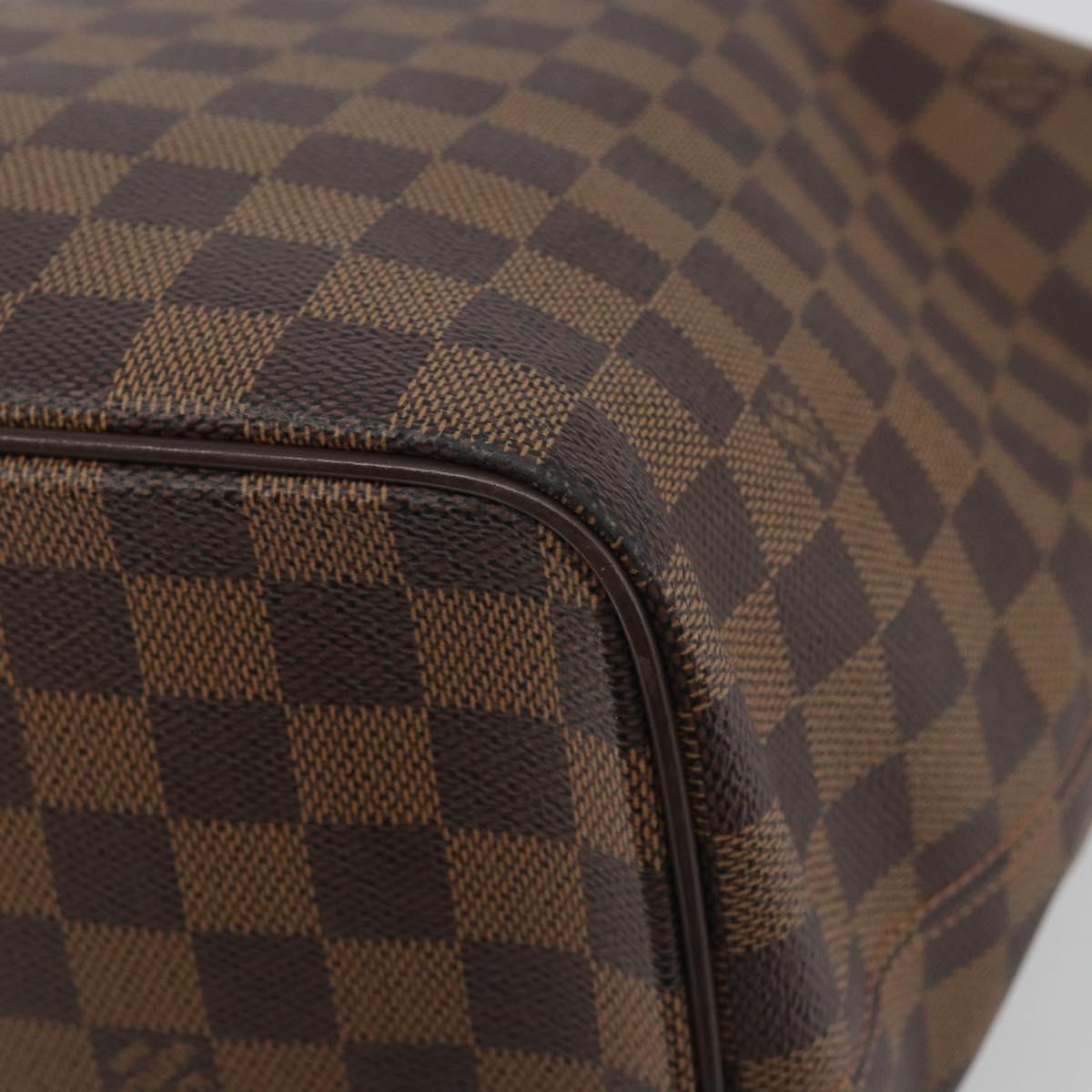 LOUIS VUITTON Damier Ebene Saleya MM Tote Bag N51182 LV Auth 194048V