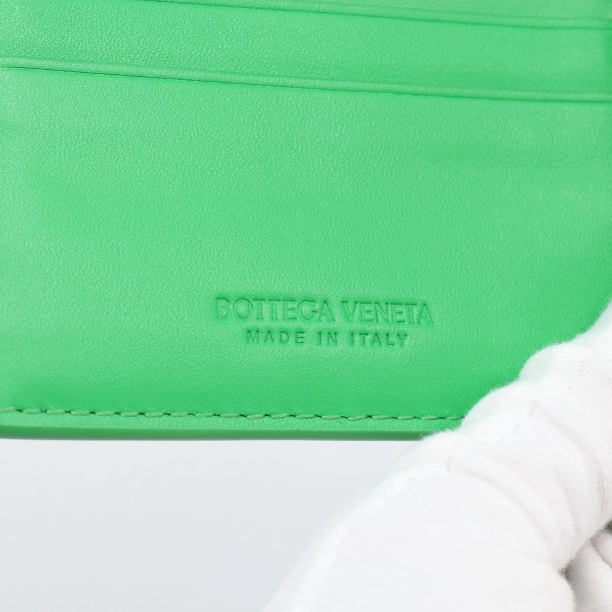 BOTTEGA VENETA MAXI INTRECCIATO Cassette Wallet Leather Green Auth 194056A