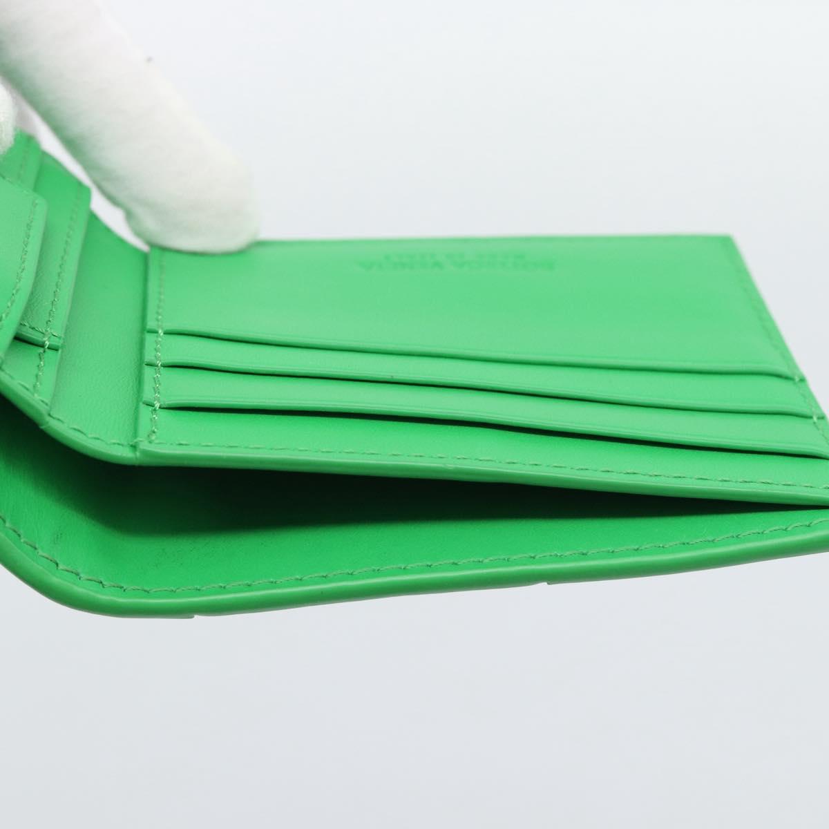 BOTTEGA VENETA MAXI INTRECCIATO Cassette Wallet Leather Green Auth 194056A