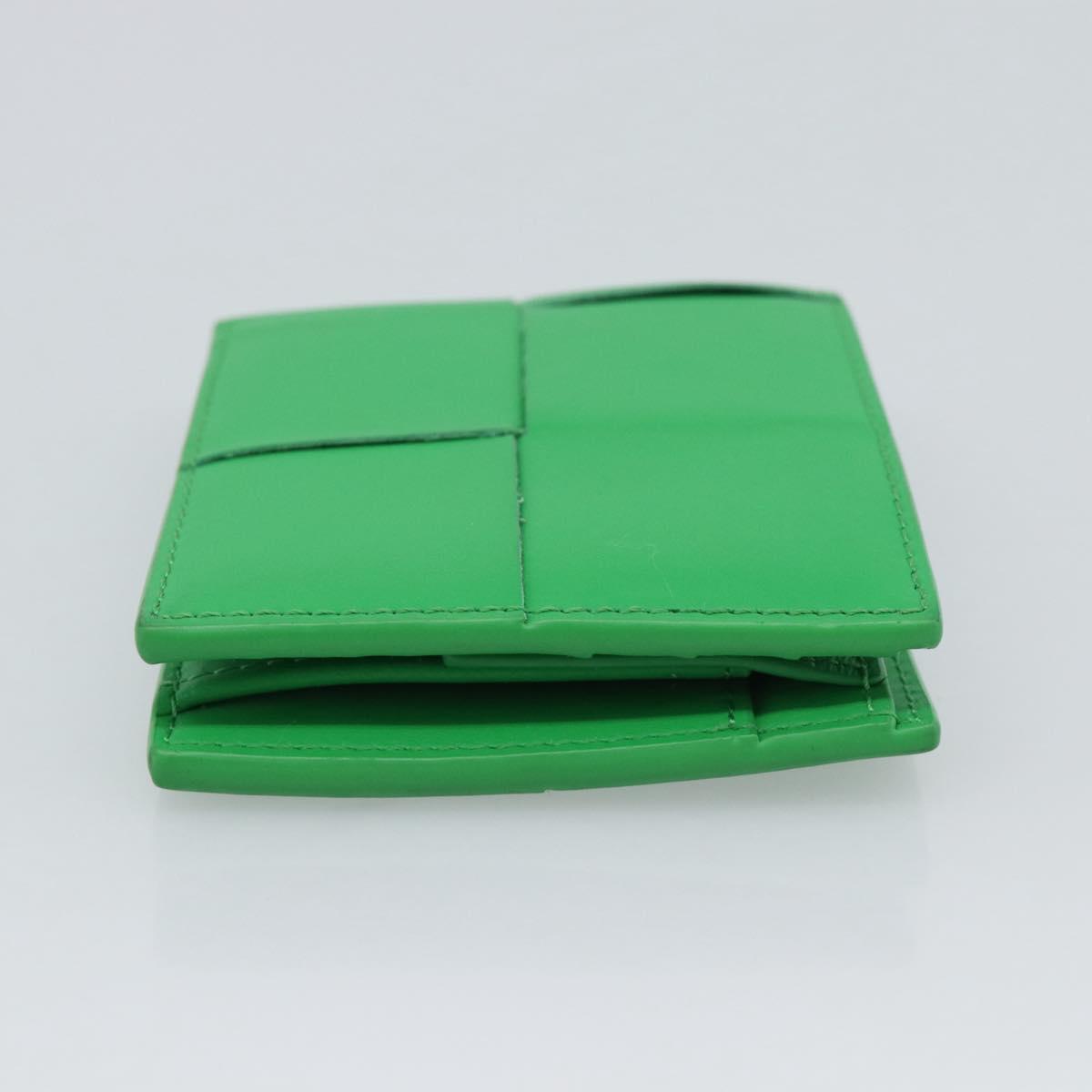 BOTTEGA VENETA MAXI INTRECCIATO Cassette Wallet Leather Green Auth 194056A