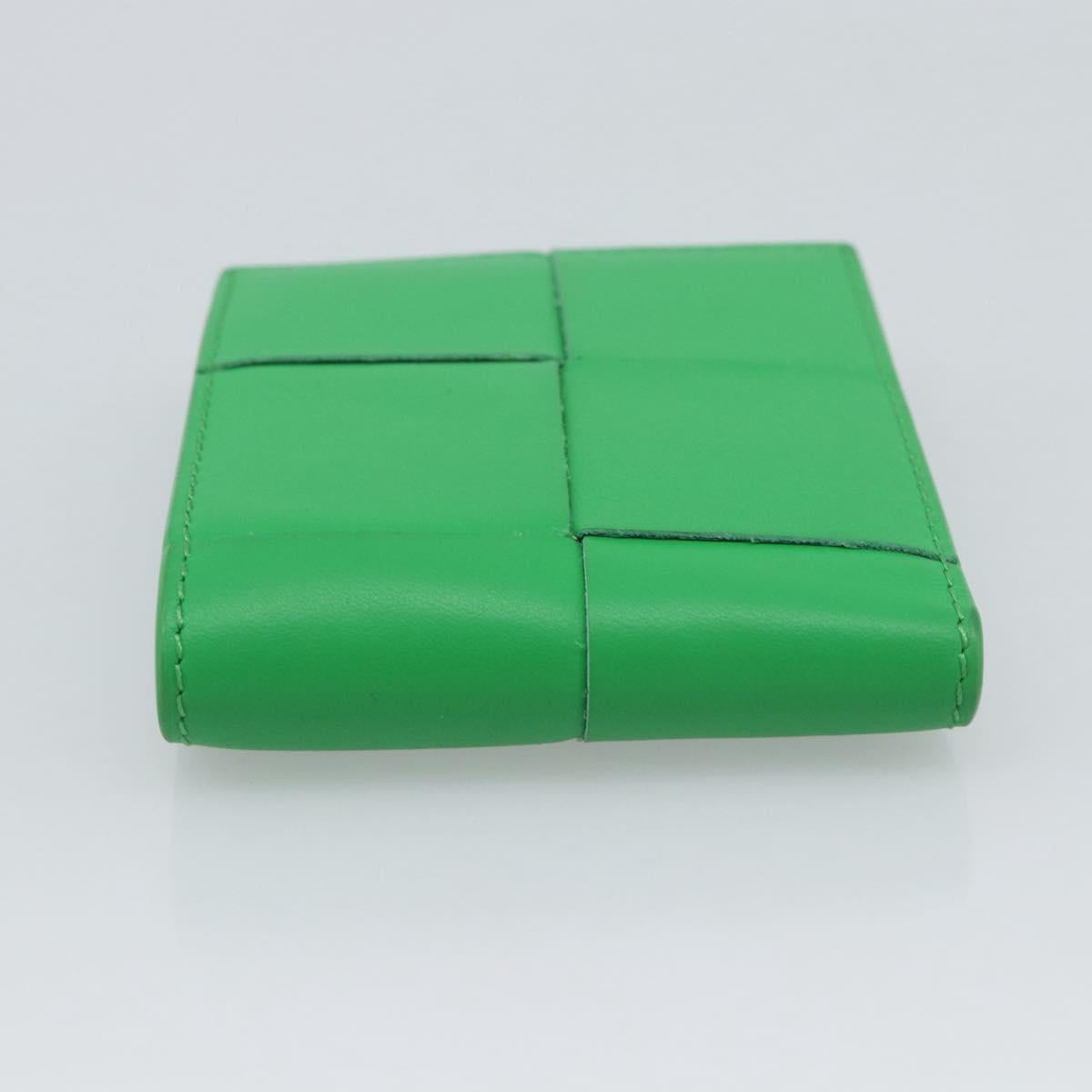 BOTTEGA VENETA MAXI INTRECCIATO Cassette Wallet Leather Green Auth 194056A