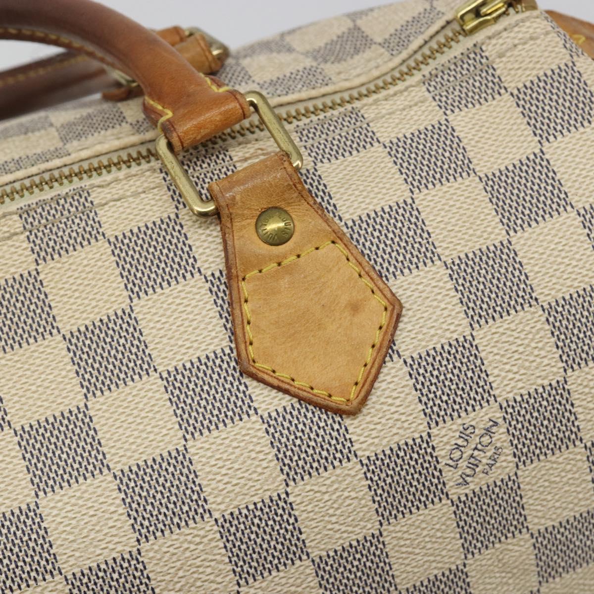 LOUIS VUITTON Damier Azur Speedy 30 Hand Bag N41533 LV Auth 194067