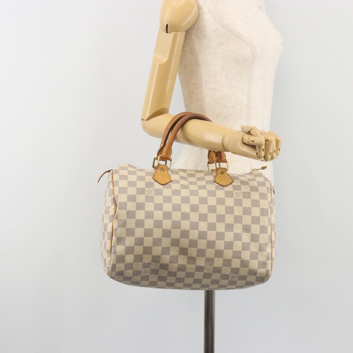 LOUIS VUITTON Damier Azur Speedy 30 Hand Bag N41533 LV Auth 194067