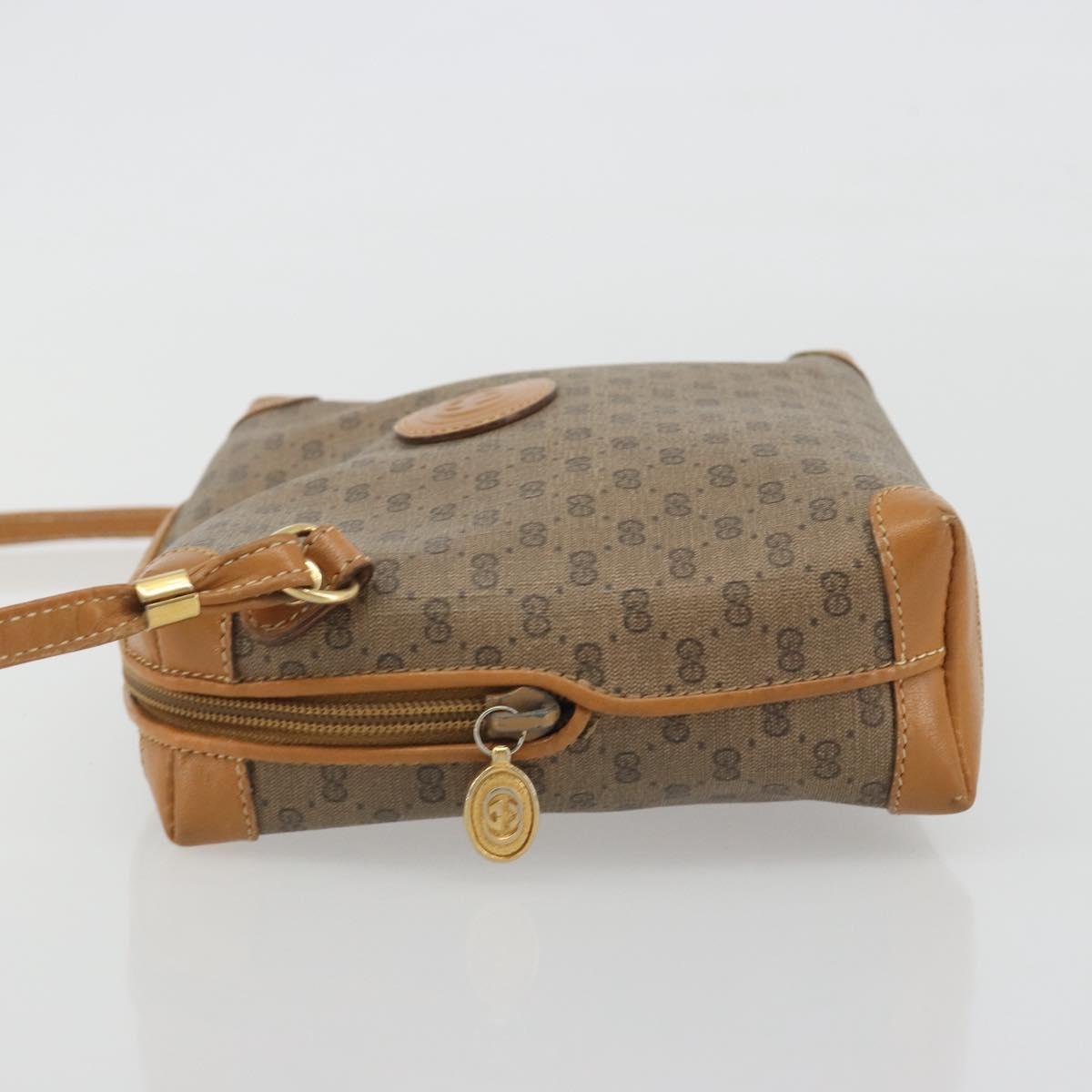 GUCCI Micro GG Supreme Shoulder Bag PVC Beige Gold 007 104 0093 Auth 194070