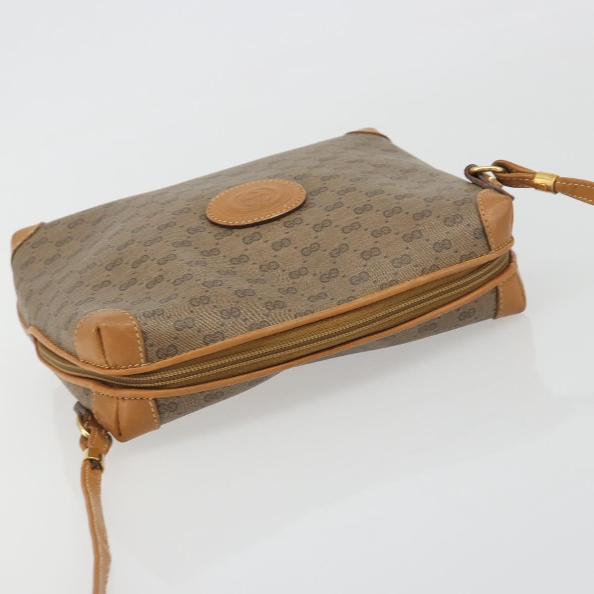 GUCCI Micro GG Supreme Shoulder Bag PVC Beige Gold 007 104 0093 Auth 194070