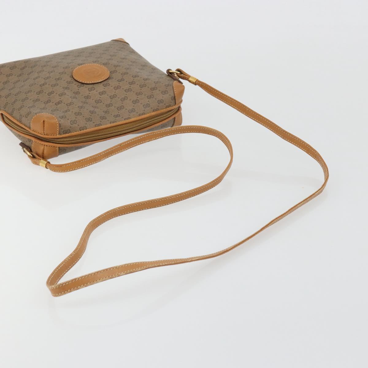 GUCCI Micro GG Supreme Shoulder Bag PVC Beige Gold 007 104 0093 Auth 194070