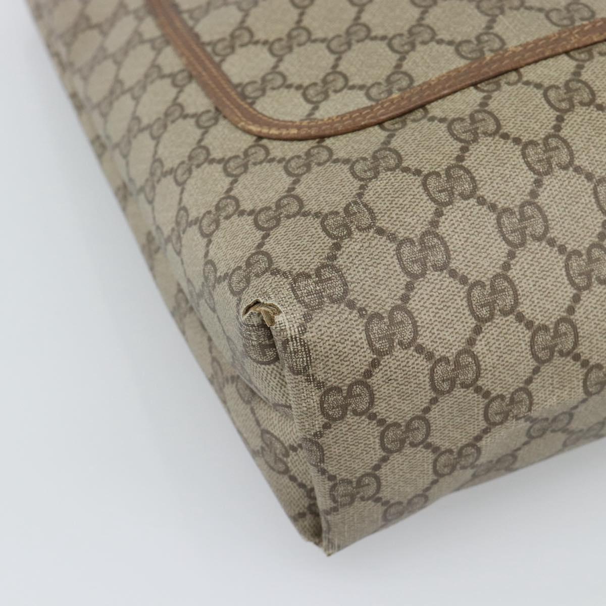 GUCCI GG Supreme Web Sherry Line Tote Bag PVC Beige 39 02 003 Auth 194073