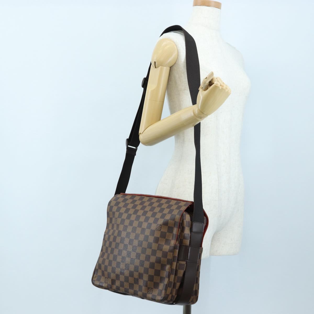 LOUIS VUITTON Damier Ebene Naviglio Shoulder Bag N45255 LV Auth 194075V
