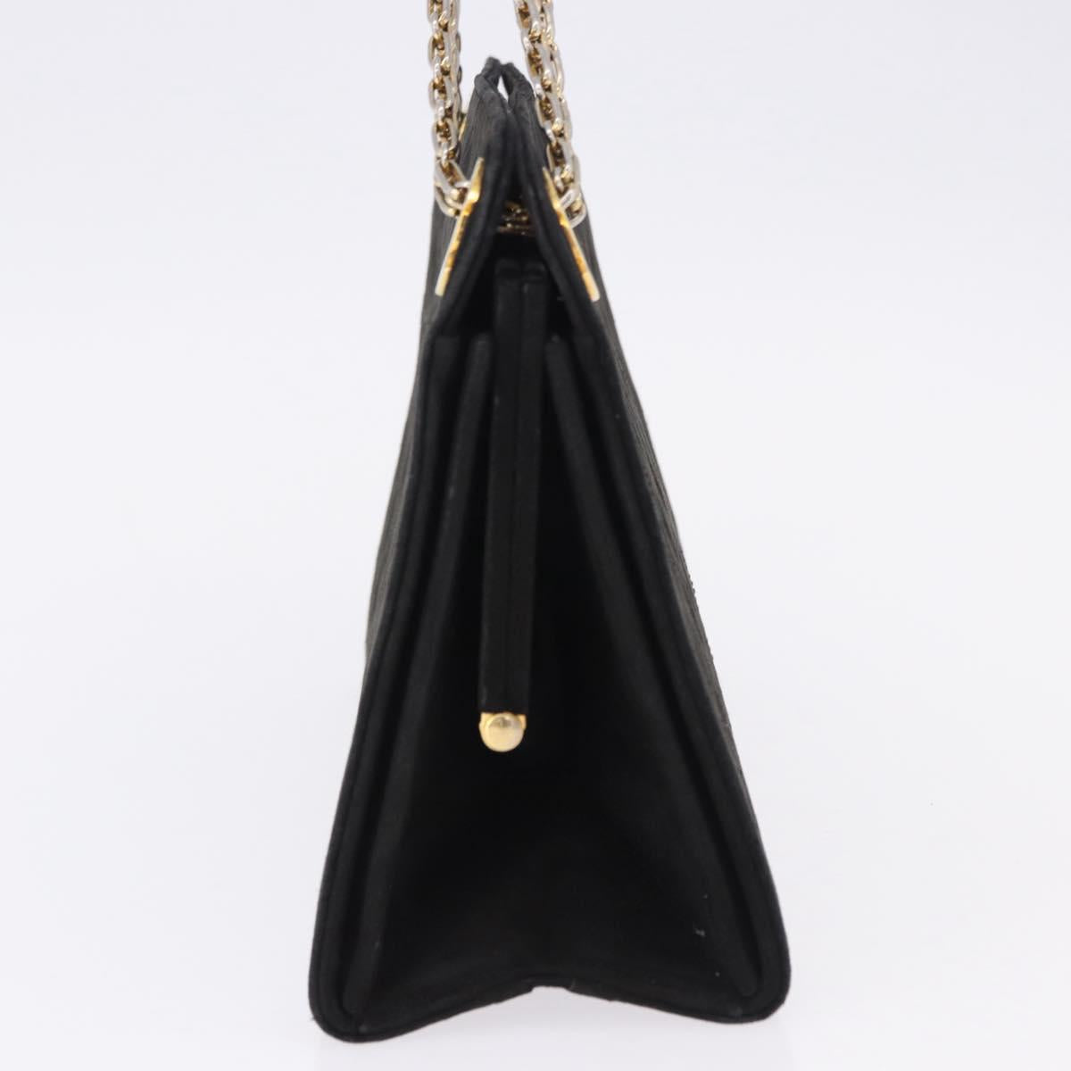 CHANEL Matelasse Chain Shoulder Bag Suede Black Gold Tone CC Auth 194086