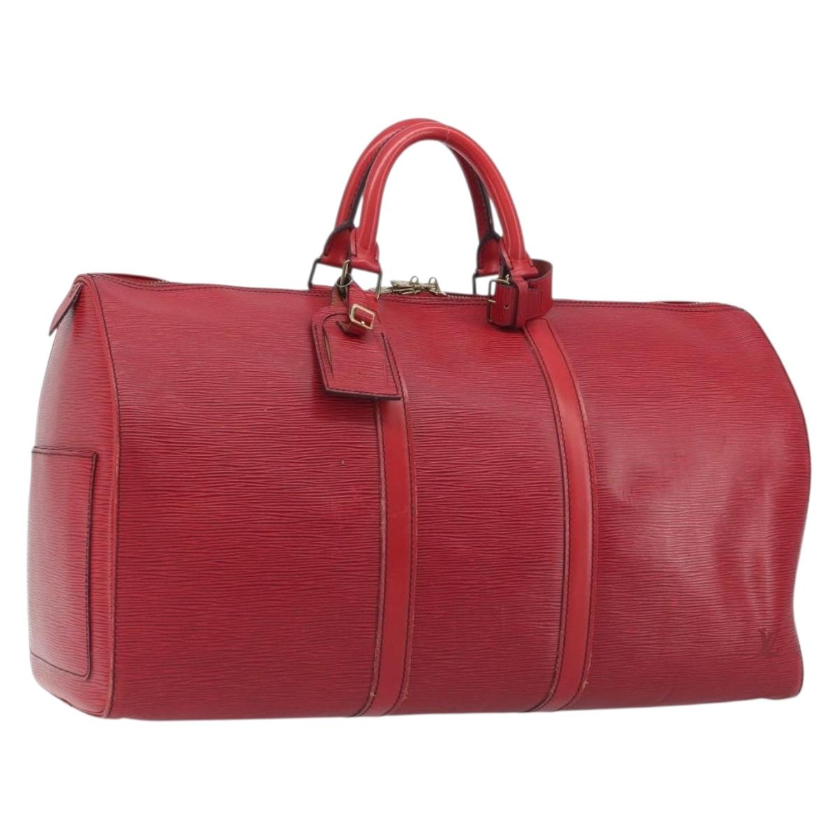 LOUIS VUITTON Monogram Keepall 50 Boston Bag M41426 LV Auth 194090