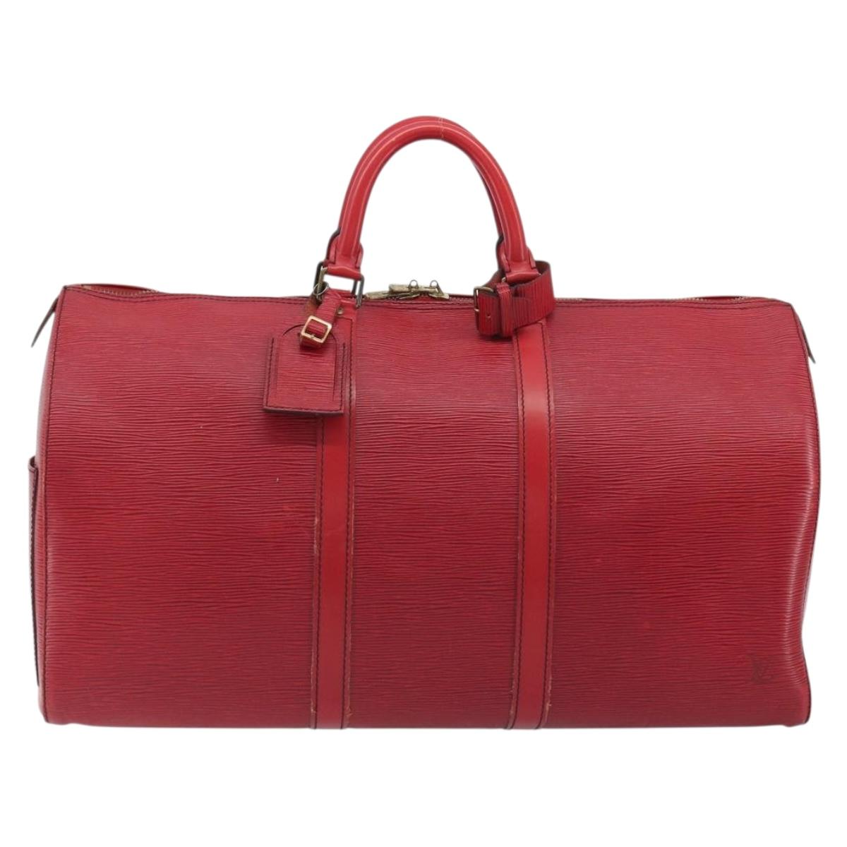 LOUIS VUITTON Monogram Keepall 50 Boston Bag M41426 LV Auth 194090