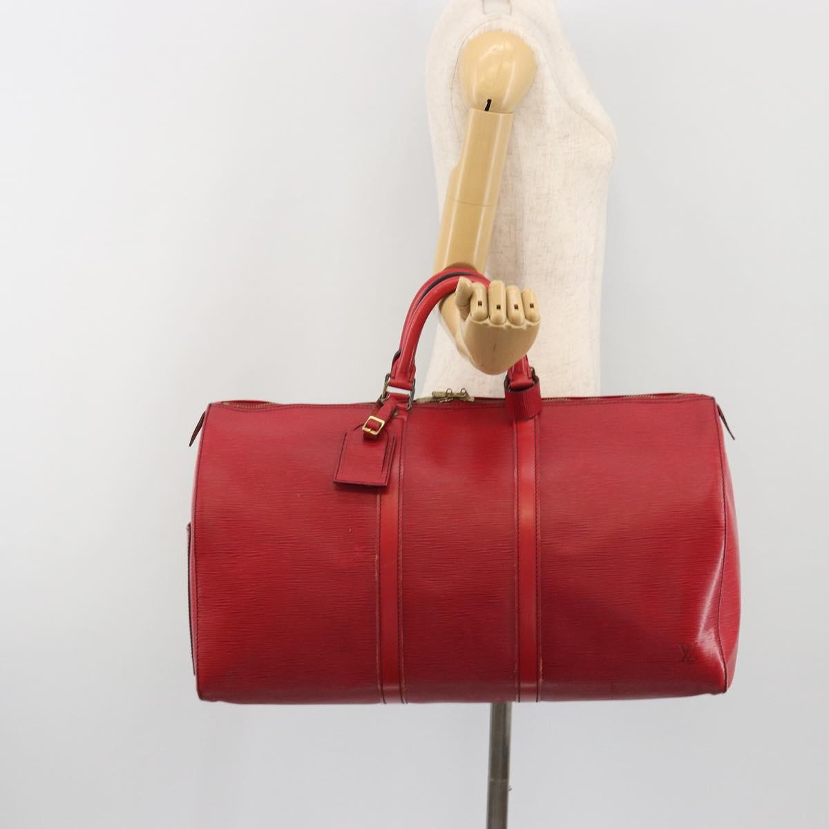 LOUIS VUITTON Monogram Keepall 50 Boston Bag M41426 LV Auth 194090