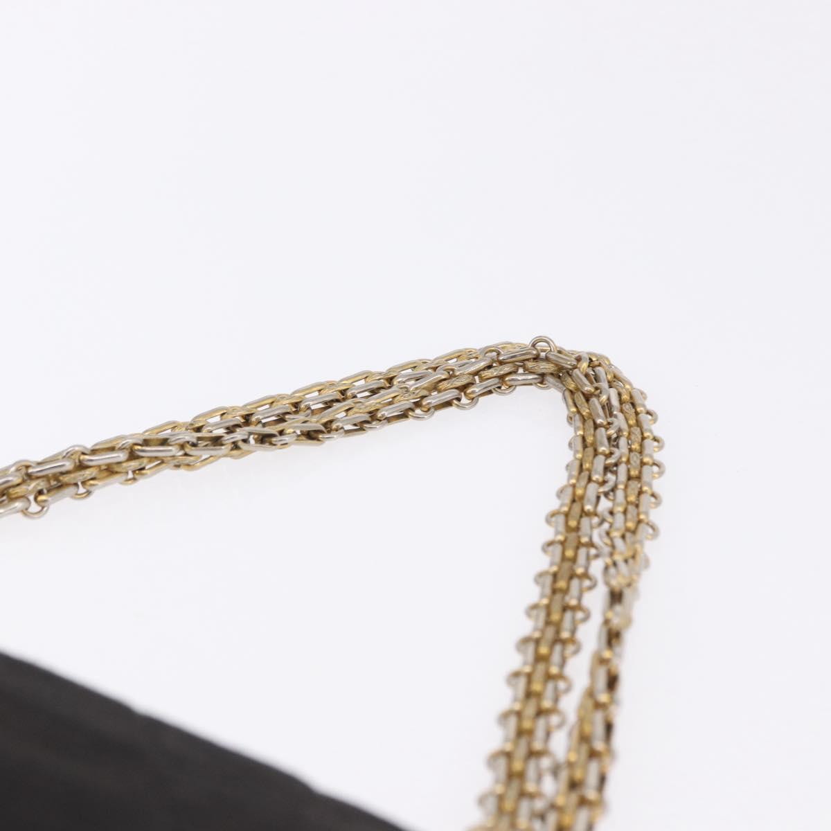 CHANEL Matelasse Double Flap Chain Shoulder Bag Cotton Black Gold Tone CC Auth 194097