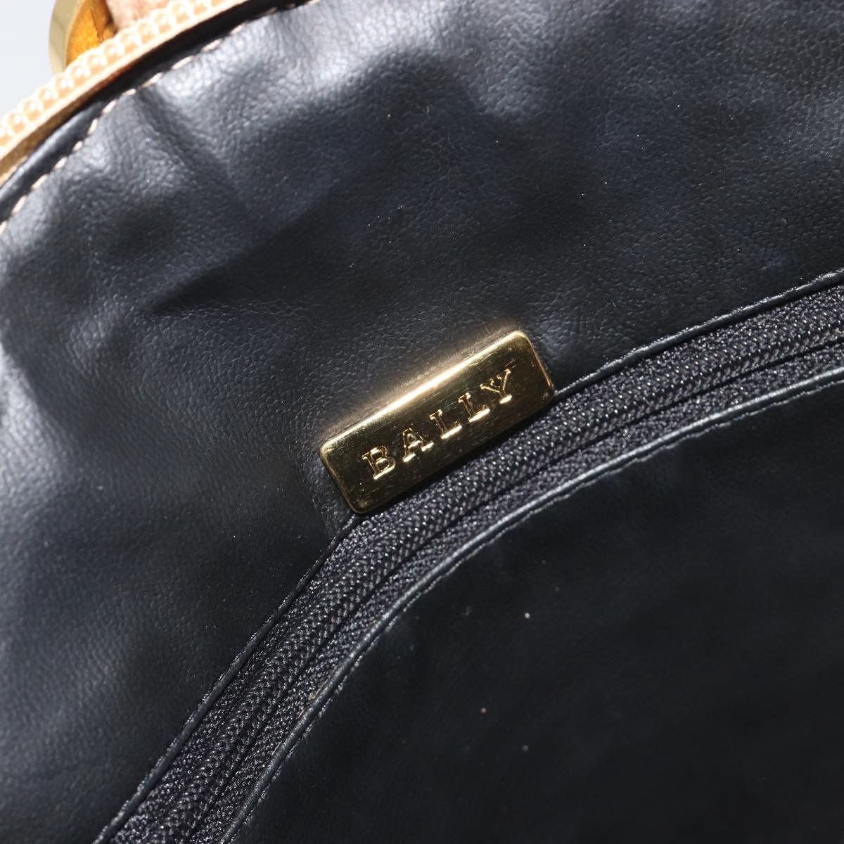 BALLY Backpack Leather Gold Auth 194106