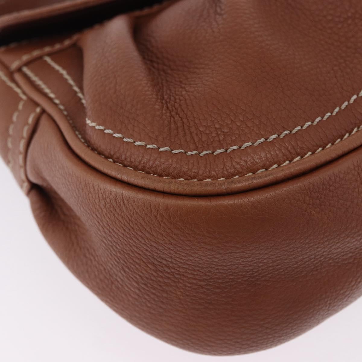 CELINE Hand Bag Leather Brown Auth 194115V